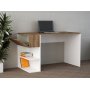 Alphonzo skrivebord 121,8x60 cm - Hvid/valnd