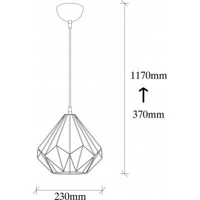 Diamant loftslampe 704-S - Sort