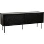 Volume mediebnk 132 cm - Sort