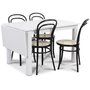 Sander spisegruppe, bord med klap og 4 stk Thonet No14 stole