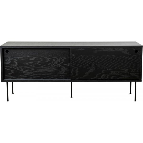 Volume mediebnk 132 cm - Sort