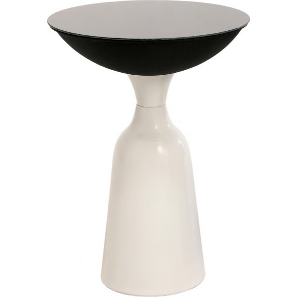 Kalk sidebord 56 cm - Hvid/sort