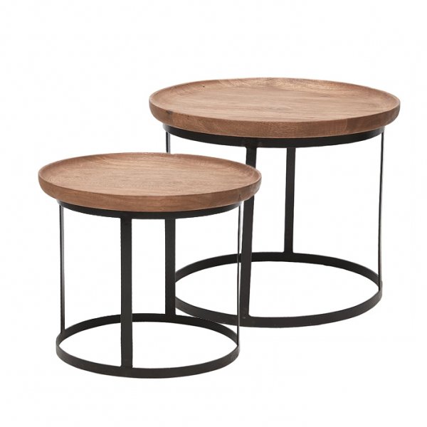 Melissa sofabord st m. 2 stk - Tr/metal