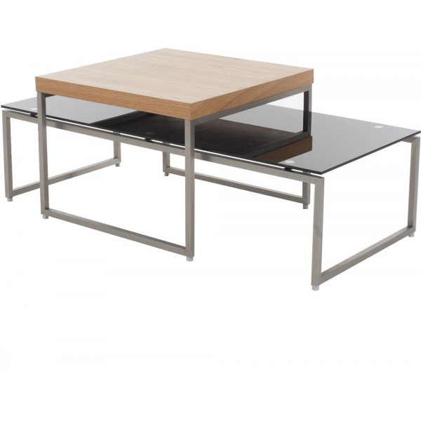 Hylder spillebord 60x54 | 120x60 cm - Sort/askegr