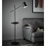 Liner gulvlampe med USB - sort