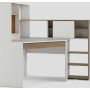 Funktion Plus skrivebord 138,4 x 101,6 x 141,1 cm - Hvid/eg