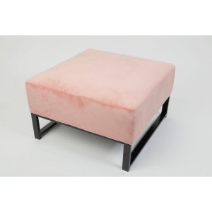 Above skammel - Pink fløjl + Møbelplejesæt til tekstiler
