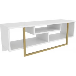 Asal media bnk 120 cm - Guld/hvid