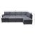 Dream sovesofa med opbevaring (U-sofa) venstre - Mørkegrå (stof)