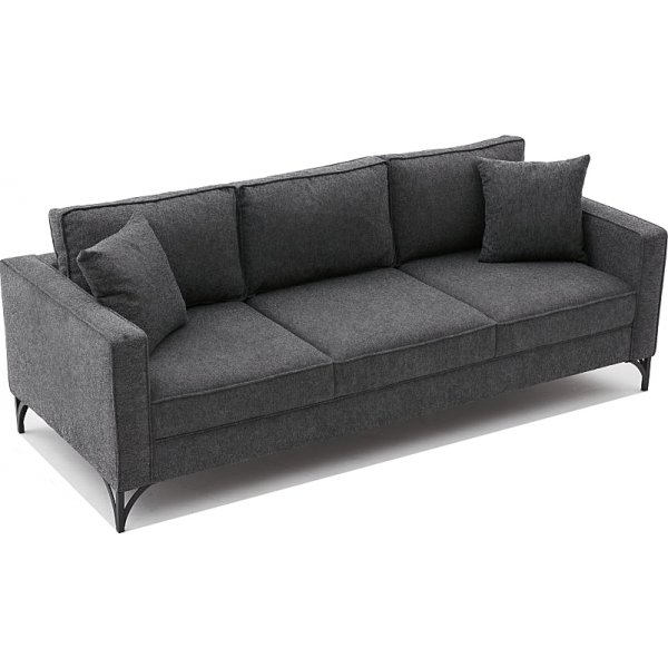 Berlin 3-personers sofa - Antracit/sort