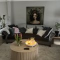 Kundebillede Cylinderformet rundt sofabord 100 cm - Whitewash