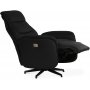 Comfort Saga (el) recliner lnestol med indbygget fodskammel - sort ecolder