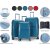 Oslo bl kuffert med kodels st med 3 hndbagagetasker