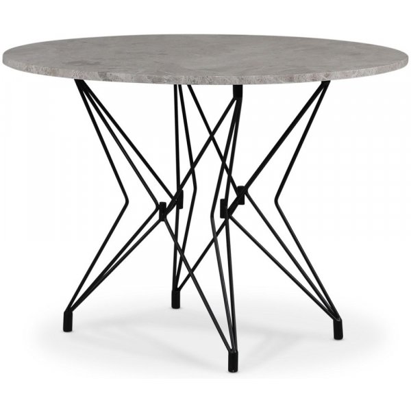 Zoo spisetbord 105 cm - Sort / Slv Marmor