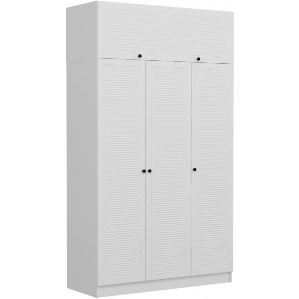 Minar garderobe 135 x 52 x 190 cm - Hvid