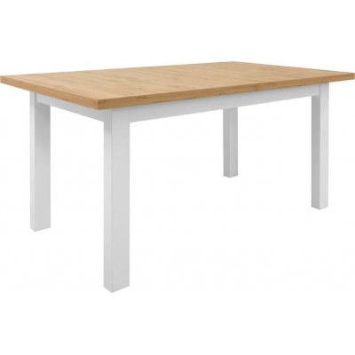Erla spisebord 160-200 x 90 cm - Hvid/eg