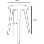 Troika sidebord 40 cm - Valnd