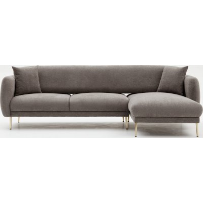 Simena divan sofa hjre - Gr/guld