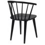 Smokey spisebordsst, rundt spisebord med 4 stk. Dalsland stole - Grbejdset eg/sort + 3.00 x Mbelfdder