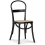 Solano spisebordsst: Bord 90 cm inklusiv 4 stk. Axe stole - Sort Ask / Rattan + 4.00 x Servietringe