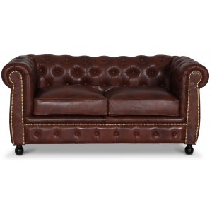 Chesterfield Old England 2-personers sofa - antikbehandlet lder