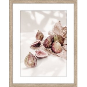 Glasmaleri med ramme - 55 x 70 cm - Fig