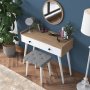 Bijou toiletbord 3, 99 x 40 cm - Valnd/hvid