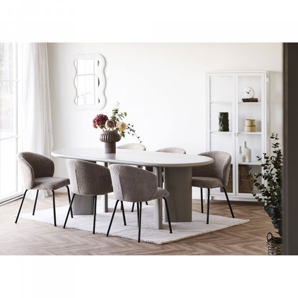Brisbane glasskab 80x35x175 cm - Hvid