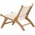 Rike loungestol - Creme PU/teak