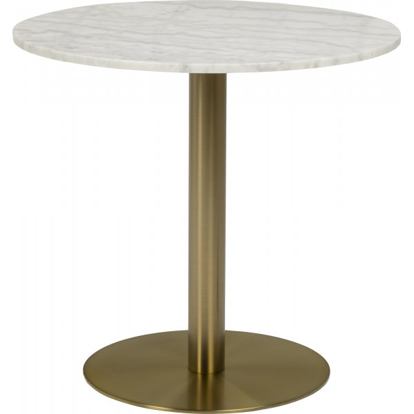 Corby spisebord 80 cm - Hvid marmor