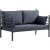 Manyas 2-personers udendrs sofa - Sort/antracit + Mbelplejest til tekstiler