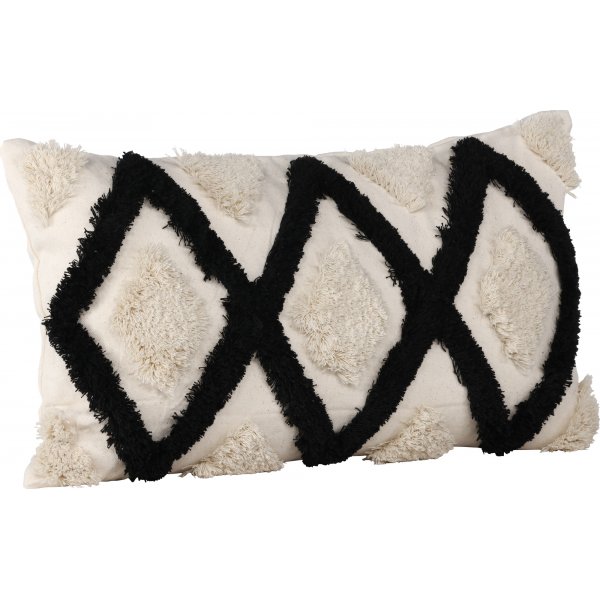 Emelie pudebetrk 50 x 30 cm - Sort/hvid