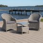 Balkonst; 2 stole og bord 48 x 48 cm gr/rattan - Tor/Mercury