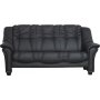 Sort PU 3-personers sofa - Rome