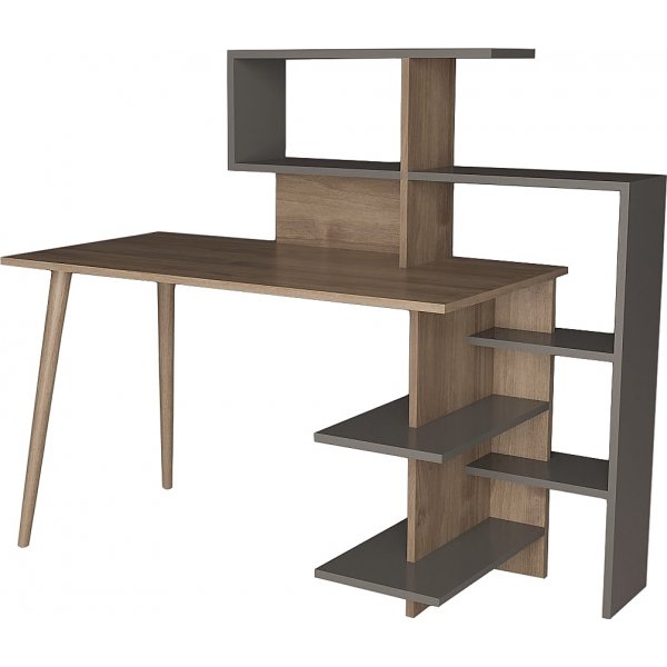 Uzay skrivebord 141,8x60 cm - Antracit/valnd