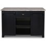 Heritage Kkken med marmor - Sort konstruktion / Gr-beige marmor