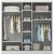 Bahar garderobe 175 x 50 x 210 cm - Hvid