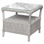 Cafst med 2 stole og bord 48 x 48 cm gr/rattan - Tor/Provence