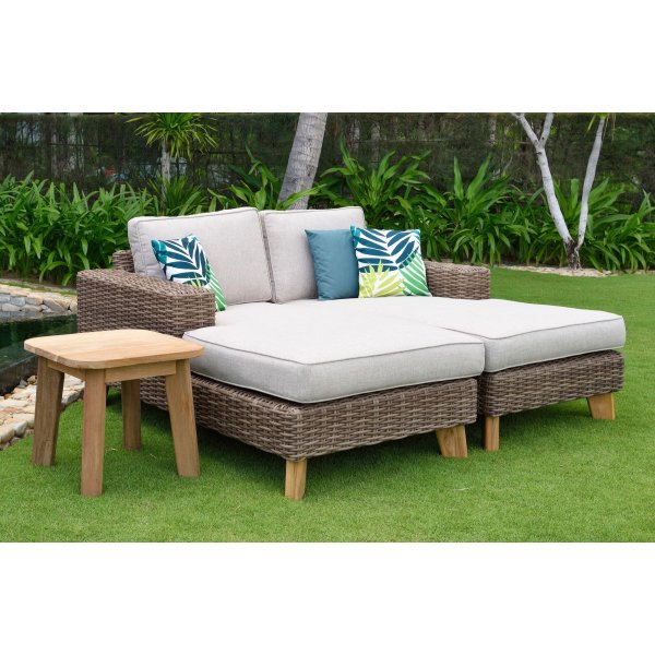 Bahamas loungegruppe 3 - Beige/teaktr