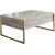 Lux sofabord 90 x 60 cm - Travertin/guld