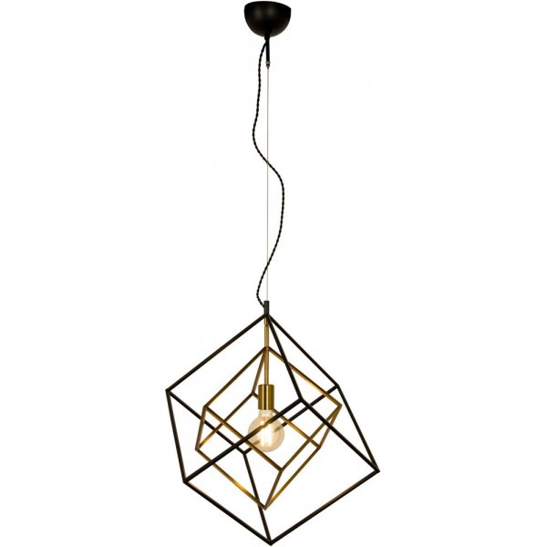 Cubes loftslampe - Sort/mat messing
