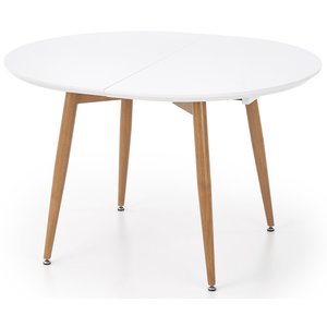 Paloma spisebord udtrkkeligt 120-200 cm - Hvid (hjglans)/eg