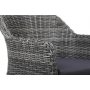 Oxford udendrs spisebordsst, bord 220 cm inkl. 6 stk. Valetta gr spisebordsstole - Brunglaseret