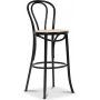 Barstol af bjet tr No. 18 - Sort/rattan