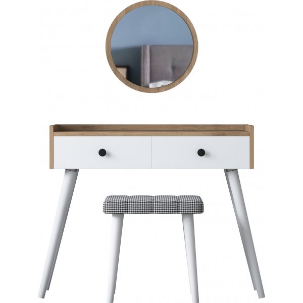 Bijou toiletbord 3, 99 x 40 cm - Valnd/hvid