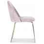 Plaza spisegruppe, marmorbord med 4 Plaza fljlstole - Pink / Gr / Messing