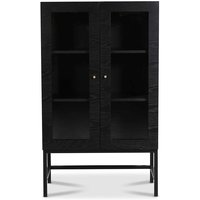 Carl vitrineskab (Highboard) - Sortbejdset eg Carl vitrineskab (Highboard) - Sortbejdset eg