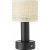 Tiara genopladelig bordlampe - Sort/rattan - 24 cm