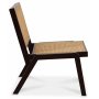 Rizz loungestol - Mahogni/lys rattan