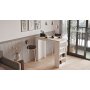 Style barbord 120 x 51,6 cm - Hvid/marmor